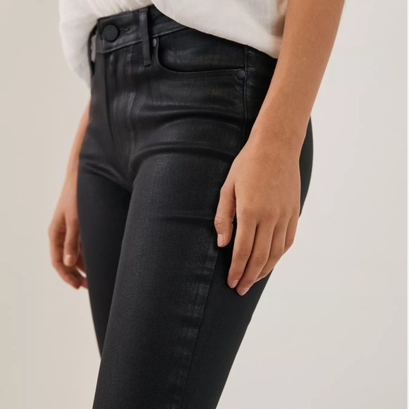 PAIGE Denim - Paige Hoxton High-Rise Coated Skinny Jeans Anthro